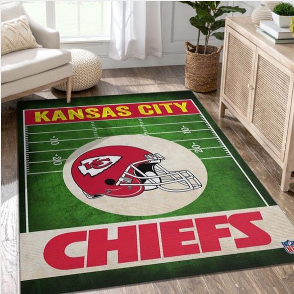 Kansas City Chiefs Retro Nfl Rug Living Room Rug Us Gift Decor