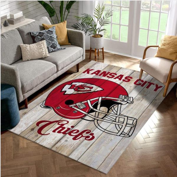 Kansas City Chiefs Vintage NFL Area Rug Living Room Rug Home Decor Floor Decor