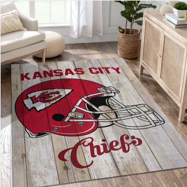 Kansas City Chiefs Vintage Nfl Area Rug Living Room Rug Home Decor Floor Decor