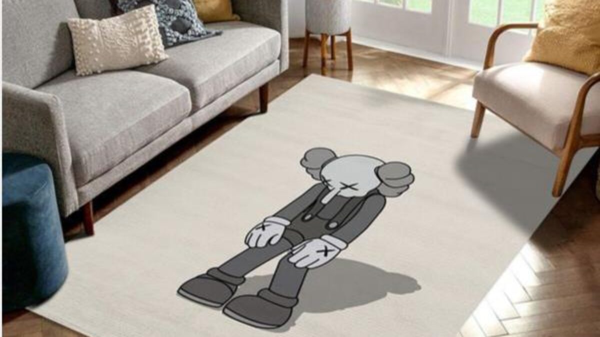 Kaws Small Lie Set Area Rug Living Room Rug US Gift Decor - Travels in  Translation