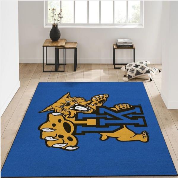 Kentucky Wildcats Area Rug Football Floor Decor Bedroom Carpet