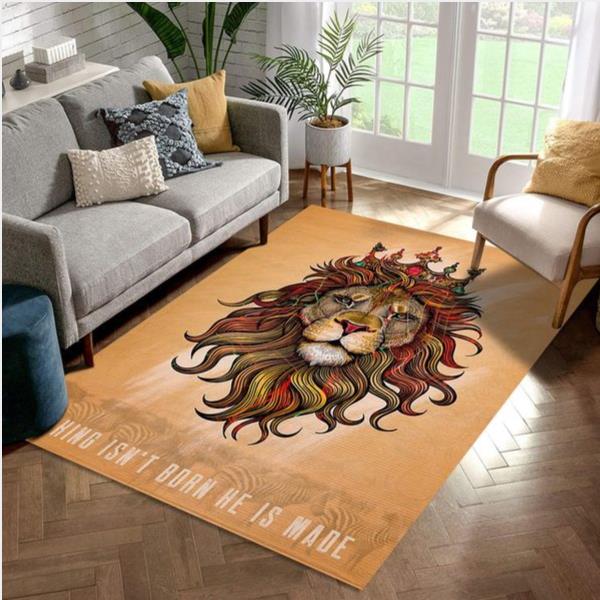 King Lion Area Rug For Christmas Living Room And Bedroom Rug Us Gift Decor