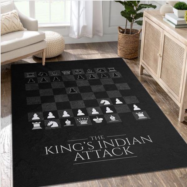 Kings Indian Attack Chess Area Rug Bedroom Rug Home Decor Floor Decor