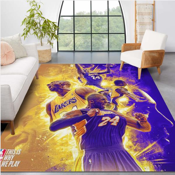 Kobe Bryant Basketball Player LA Lakers Reangle Rug Living Room Rug
