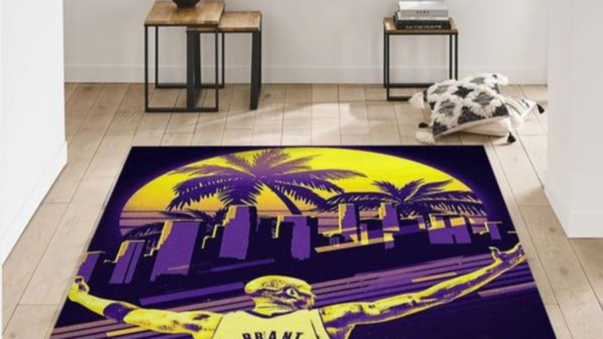 Kobe Bryant LA Lakers 24 Reangle Rug Living Room Rug - Peto Rugs