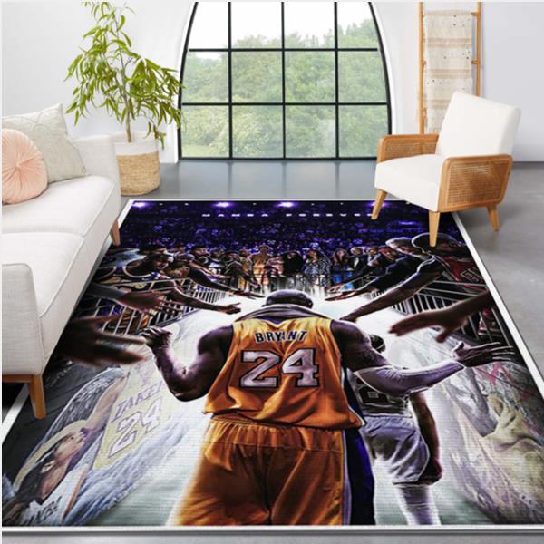 Kobe Bryant LA Lakers 24 Reangle Rug Living Room Rug - Peto Rugs