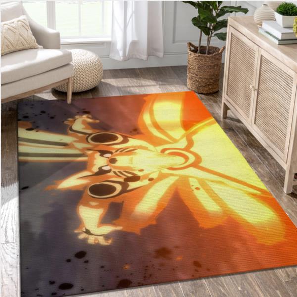 Kurama Naruto Game Area Rug Carpet Living Room Rug