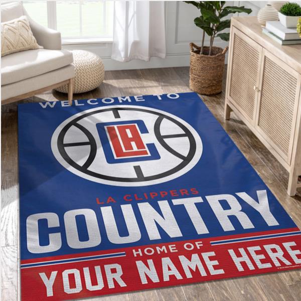 La Clippers Personalized NBA Area Rug For Christmas Living Room Rug