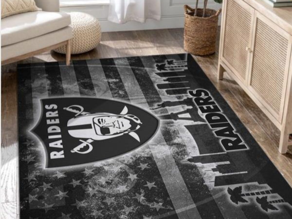 Las Vegas Raiders Area Rugs Bedroom Non-slip Carpet Living Room Floor Mat  Decor