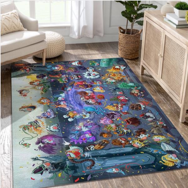 League Of Poro Video Game Reangle Rug Bedroom Rug