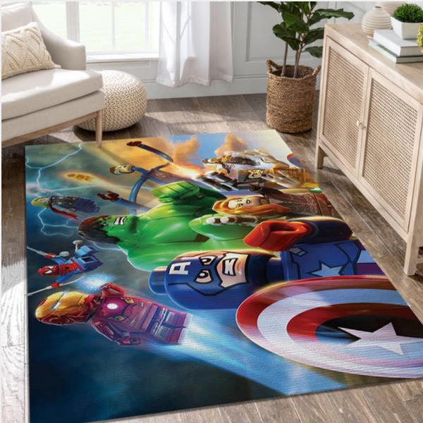 Lego Marvel Super Heroes Game Area Rug Carpet Bedroom Rug