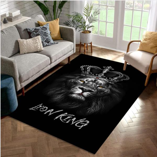 Lion King Black  Style Nice Gift Home Decor Rectangle Area Rug