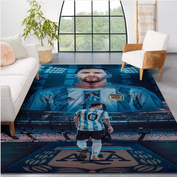 Lionel Messi The Champion Area Rug Living Room Rug Gift US Decor
