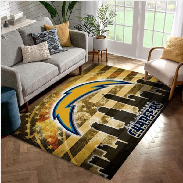 Los Angeles Chargers NFL Area Rug For Christmas Living Room Rug Home US Decor
