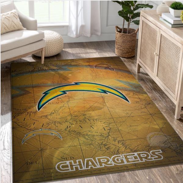 Los Angeles Chargers NFL Team Rug Living Room Rug US Gift Decor