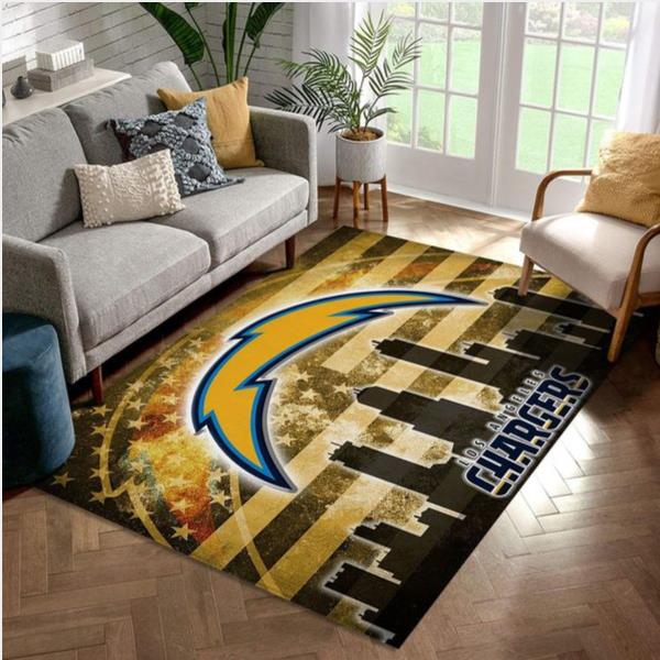 Los Angeles Chargers Nfl Area Rug For Christmas Living Room Rug Home Us Decor