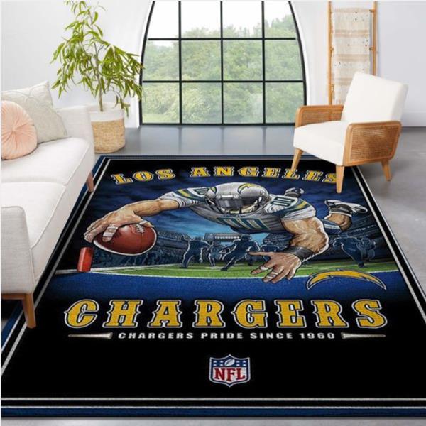 Los Angeles Chargers Nfl Team Pride Nice Gift Home Decor Rectangle Area Rug