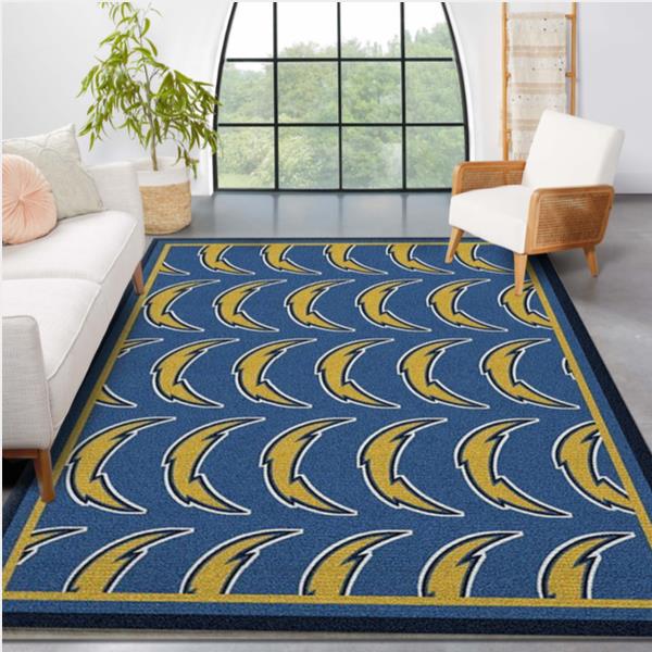 Los Angeles Chargers Repeat Rug Nfl Team Area Rug Carpet Bedroom Rug Christmas Gift US Decor