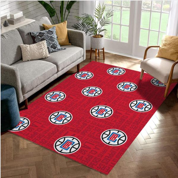 Los Angeles Clippers Patterns 2 Team Logos Area Rug Living Room Rug   Family Gift US Decor