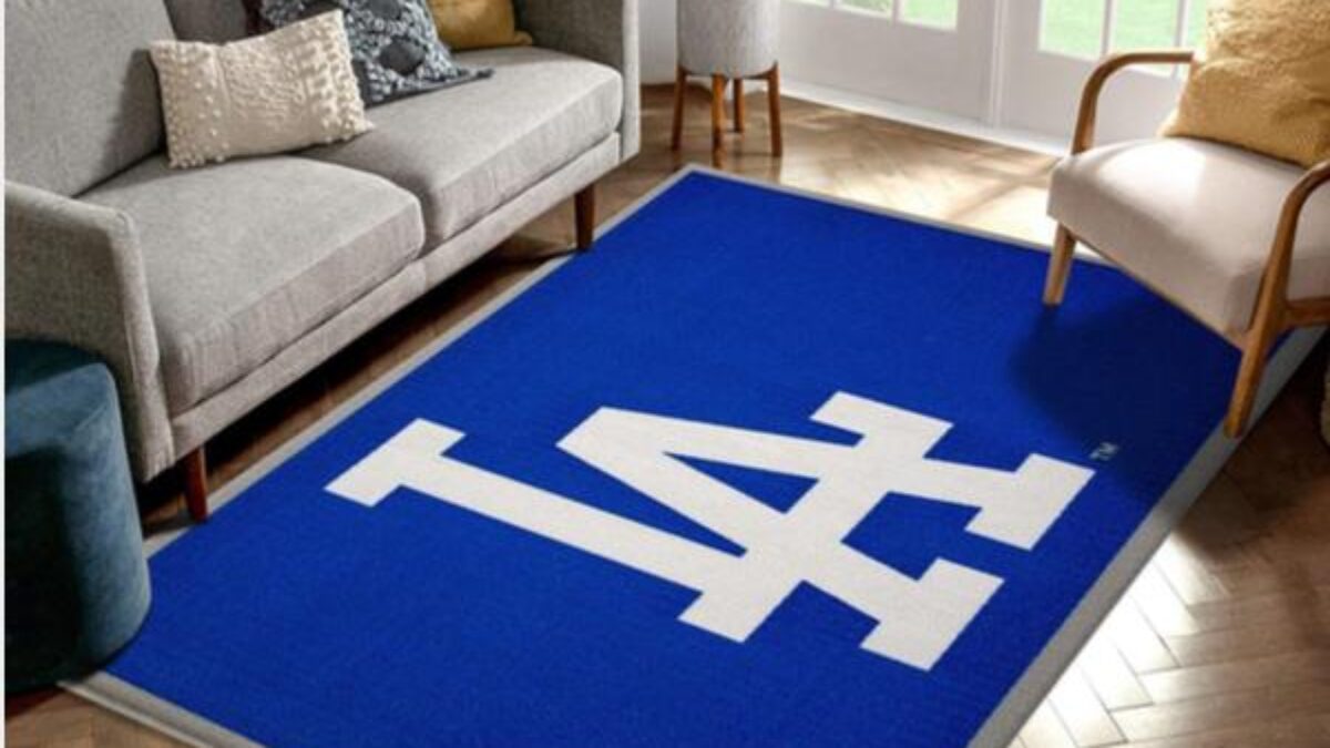 Los Angeles Dodgers Logo Team Blue Area Rug Living Room Rug Christmas Gift  US Decor