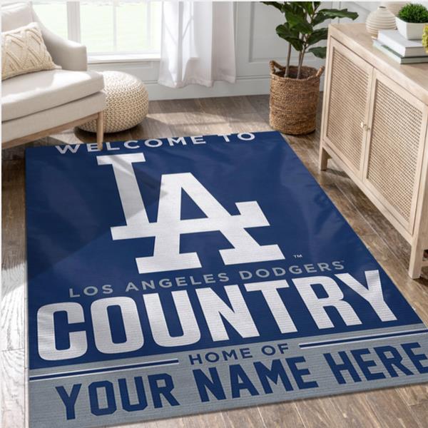 Los Angeles Dodgers Personalized MLB Team Logos Area Rug Living Room Rug
