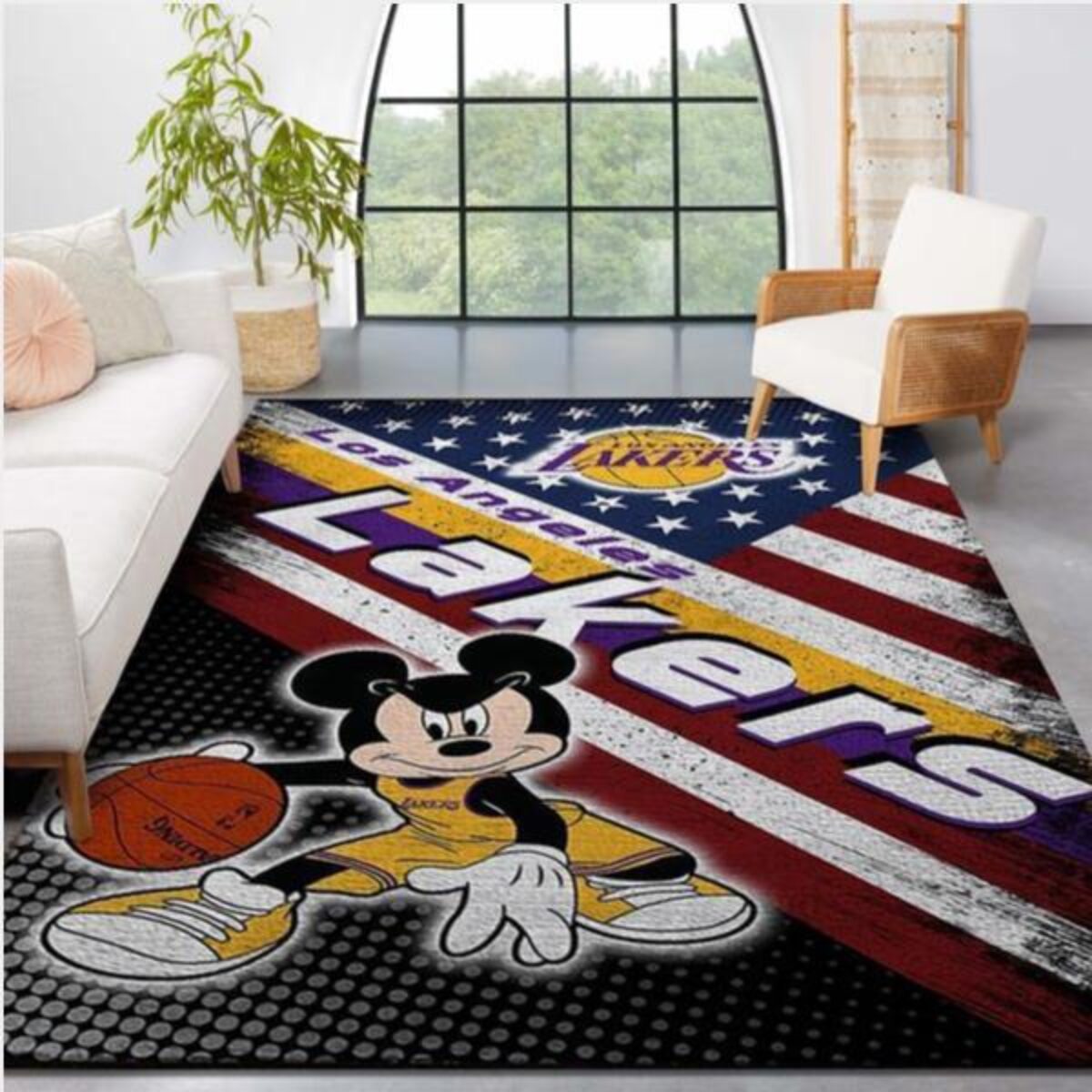 Los Angeles Lakers Nba Team Logo Mickey Us Style Nice Gift Home