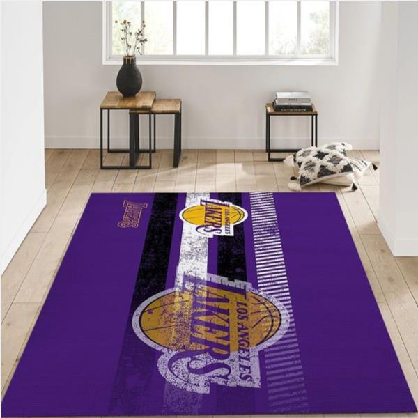 Los Angeles Lakers Nba Team Logo Rug Room Carpet Custom Area Floor Home Decor