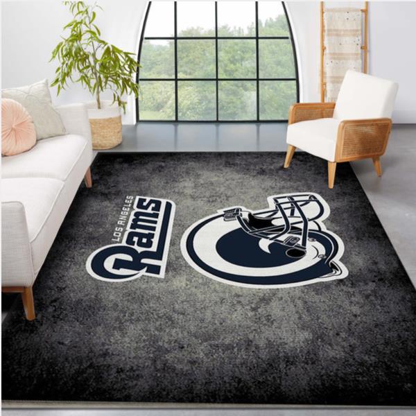 Los Angeles Rams Imperial Distressed Rug NFL Area Rug For Christmas Living Room Rug Home US Decor