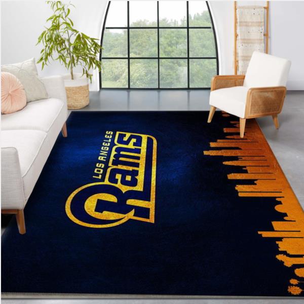 Los Angeles Rams Skyline NFL Area Rug Carpet Kitchen Rug Christmas Gift US Decor