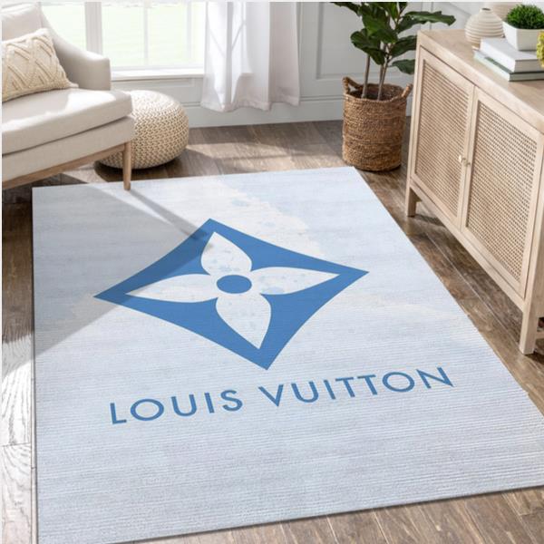 Louis Vuitton Fashion Logo Area Rug Bedroom Rug