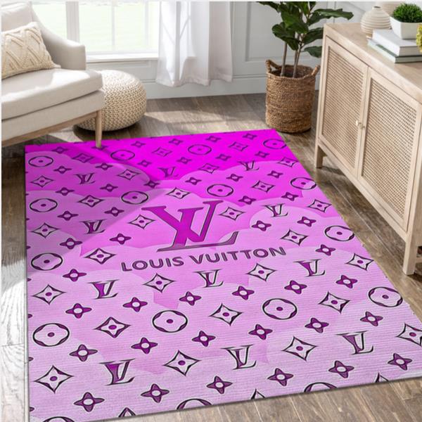 Louis Vuitton Fashion Logo Area Rug Living Room Rug