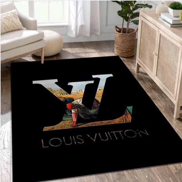 Balenciaga Ft Louis Vuitton Fashion Brand Rectangle Rug Living Room Rug -  Peto Rugs