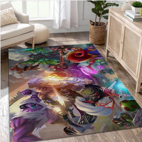 Lucian Lee Sin And Thresh League Of Legends Video Game Reangle Rug Living Room Rug