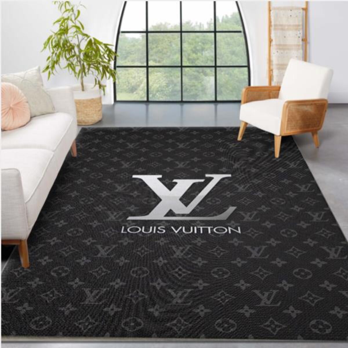 Louis vuitton gold logo type 1786. Upgrade Your Living Room with Luxury  Home Decor: Area Carpets, Floor Decor, Door Mats, and Hot Gift Items with  style a High-E… in 2023