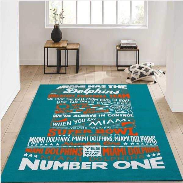 Miami Dolphins Area Rug - Living Room Carpet Local Brands Floor Decor The Us Decor