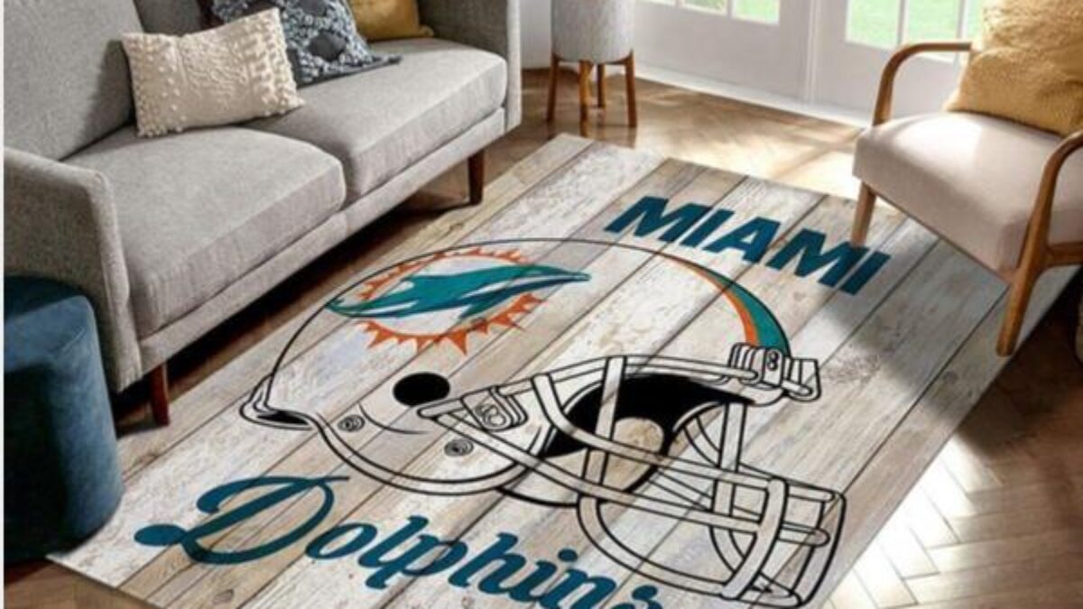 Miami Dolphins NFL Team Spirit Area Rug