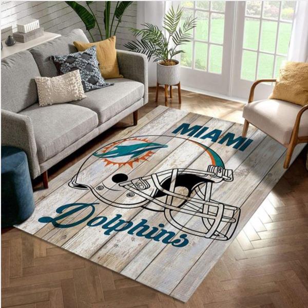 Miami Dolphins Football NFL Area Rug Living Room Rug US Gift Decor