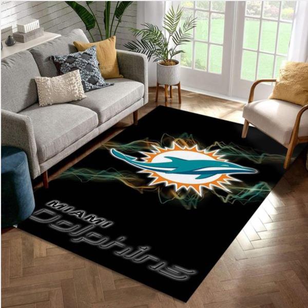 Miami Dolphins NFL Noel Gift Rug Living Room Rug Home Decor Floor Decor