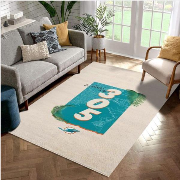 Miami Dolphins - Nfl Noel Gift Rug Living Room Rug Home Decor Floor Decor