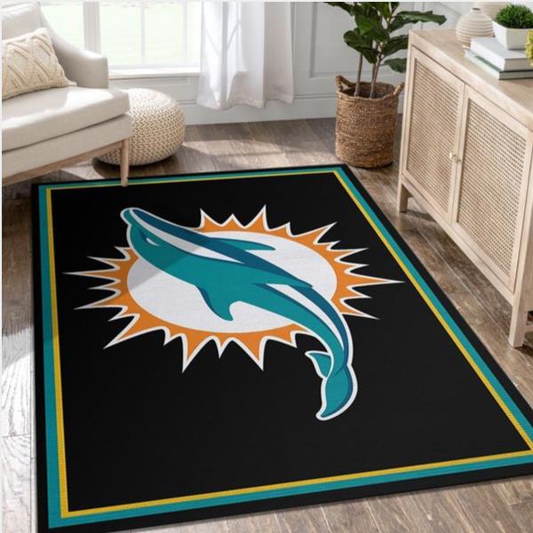Miami Dolphins Rug Football Rug Floor Decor Gifts For Parents