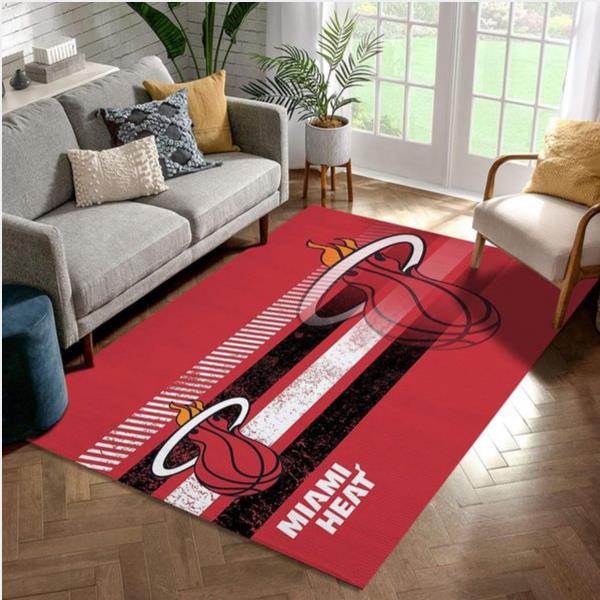 Miami Heat Nba Team Logo Rug Room Carpet Custom Area Floor Home Decor