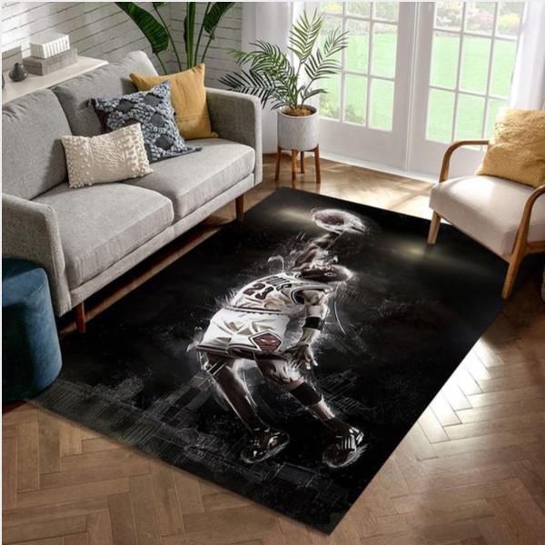 Michael Jordan Legend Nba Sport Area Rug - Living Room Carpet Floor Decor