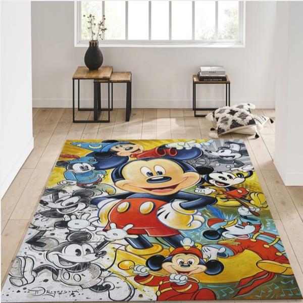 Mickey Mouse Area Rug Disney Floor Decor The Us Decor