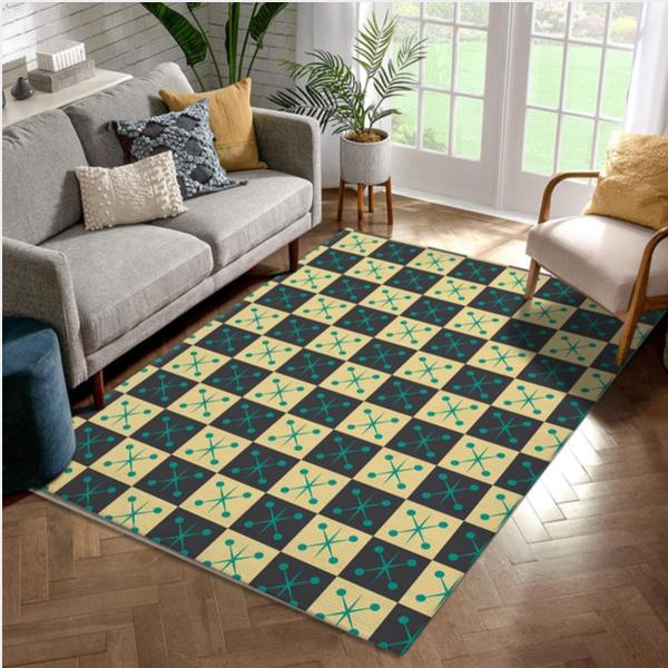 Midcentury Pattern 55 Area Rug Carpet Living room and bedroom Rug Family Gift US Decor