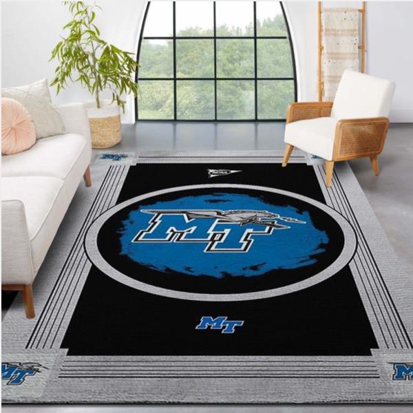 Middle Tennessee Blue Raiders NCAA Team Logo Nice Gift Home Decor Rectangle Area Rug