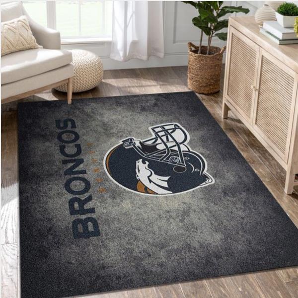 Milliken Nfl Distressed Helmet Denver Broncos Area Rug Team Logo Area Rug Bedroom Rug Home Decor Floor Decor