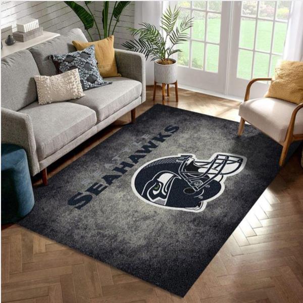 Milliken Nfl Distressed Helmet Seattle Seahawks Area Rug Area Rug Carpet Bedroom Rug Home Decor Floor Decor