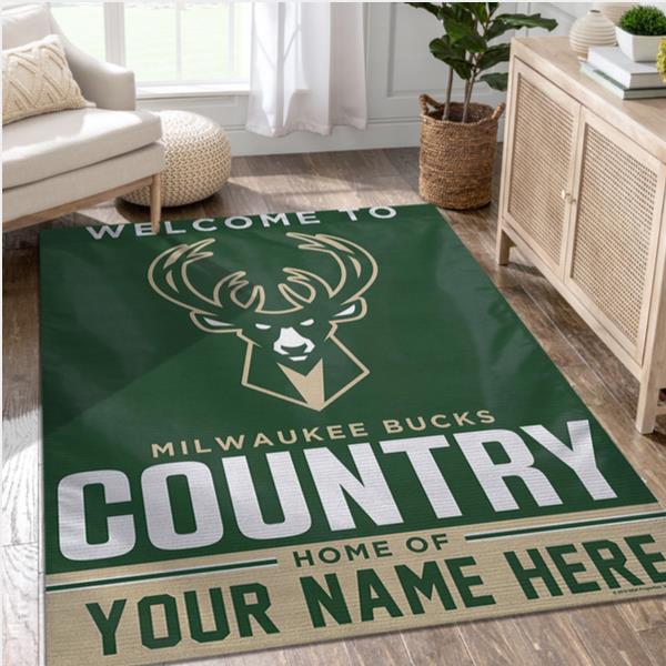 Milwaukee Bucks Personalized NBA Area Rug Carpet Living Room Rug