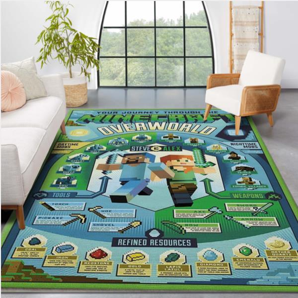 Minecaft Gaming Collection Area Rugs Living Room Carpet Floor Decor The US Decor