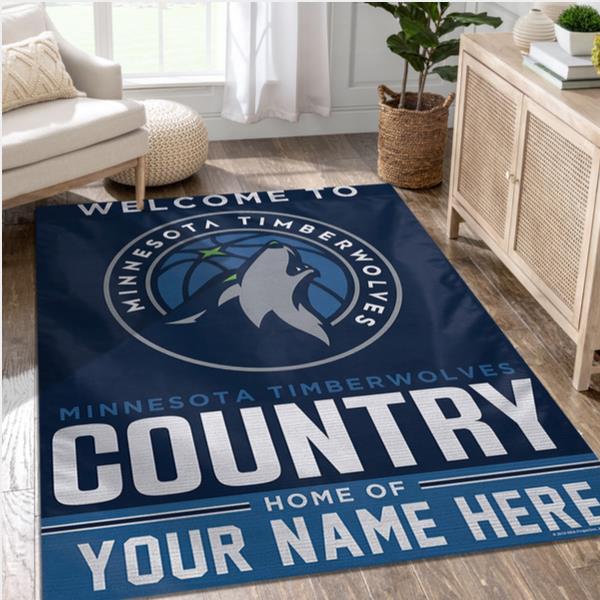 Minnesota Timberwolves Personalized NBA Area Rug Carpet Living Room Rug